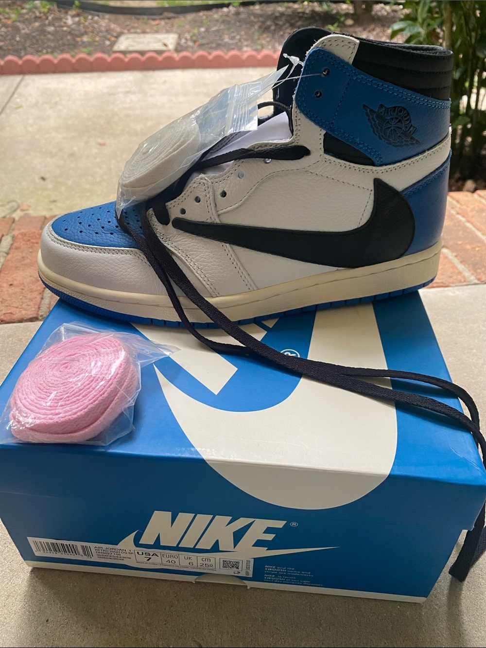 Nike Men Blue/White/Black High-Top Sneakers